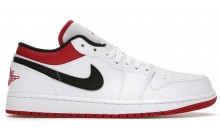 Jordan 1 Low Women's Shoes White Red BE5612-996