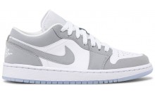 Jordan 1 Low Women's Shoes White Grey DT0807-805