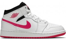 Jordan 1 Retro Mid GS Women's Shoes Pink DU9671-117