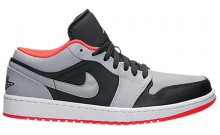 Jordan 1 Low Women's Shoes Grey Red DX1373-236