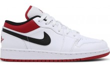 Jordan 1 Low GS Kids Shoes White Red FR0549-674