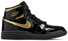 Jordan 1 Retro High OG GS Men's Shoes Black Metal Gold IU3266-513