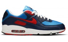 Nike Air Max 90 Women's Shoes Blue Red JK6462-962