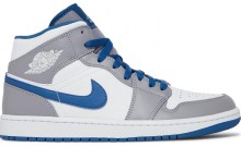 Jordan 1 Mid Men's Shoes Blue KL5339-667