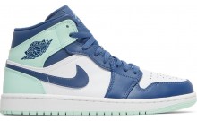 Jordan 1 Mid Women's Shoes Blue Mint KQ0312-742