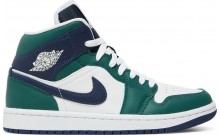 Jordan 1 Mid Men's Shoes Navy Green MN3627-184