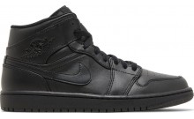 Jordan 1 Mid Men's Shoes Black PJ2377-422