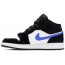Jordan 1 Mid GS Kids Shoes Black Blue SI1491-454