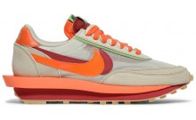 Nike CLOT x Sacai x LDWaffle Daybreak Men's Shoes Orange TR2231-125